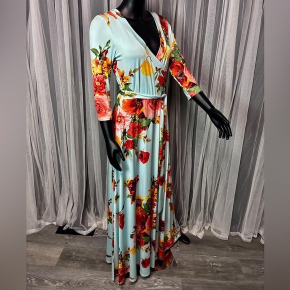 Love Kuza Floral Long Sleeve Maxi Dress - Picture 3 of 7